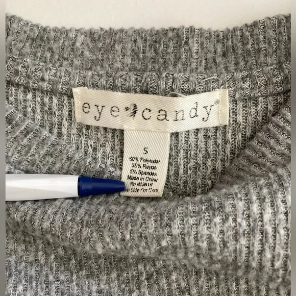 Eye Candy | Women’s Ribbed Bell Sleeve Blouse - Picture 5 of 7